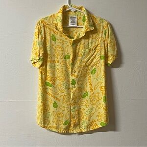 Despicable Me Boys Minions Bananas Button Down Yellow Shirt Illumination Small